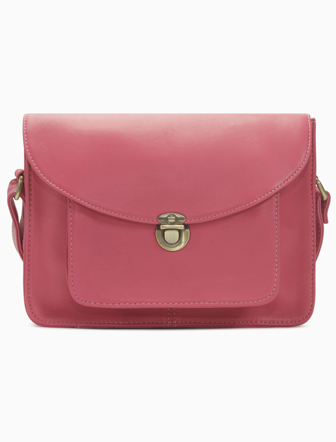 Celeste Push-Lock Satchel — Rose