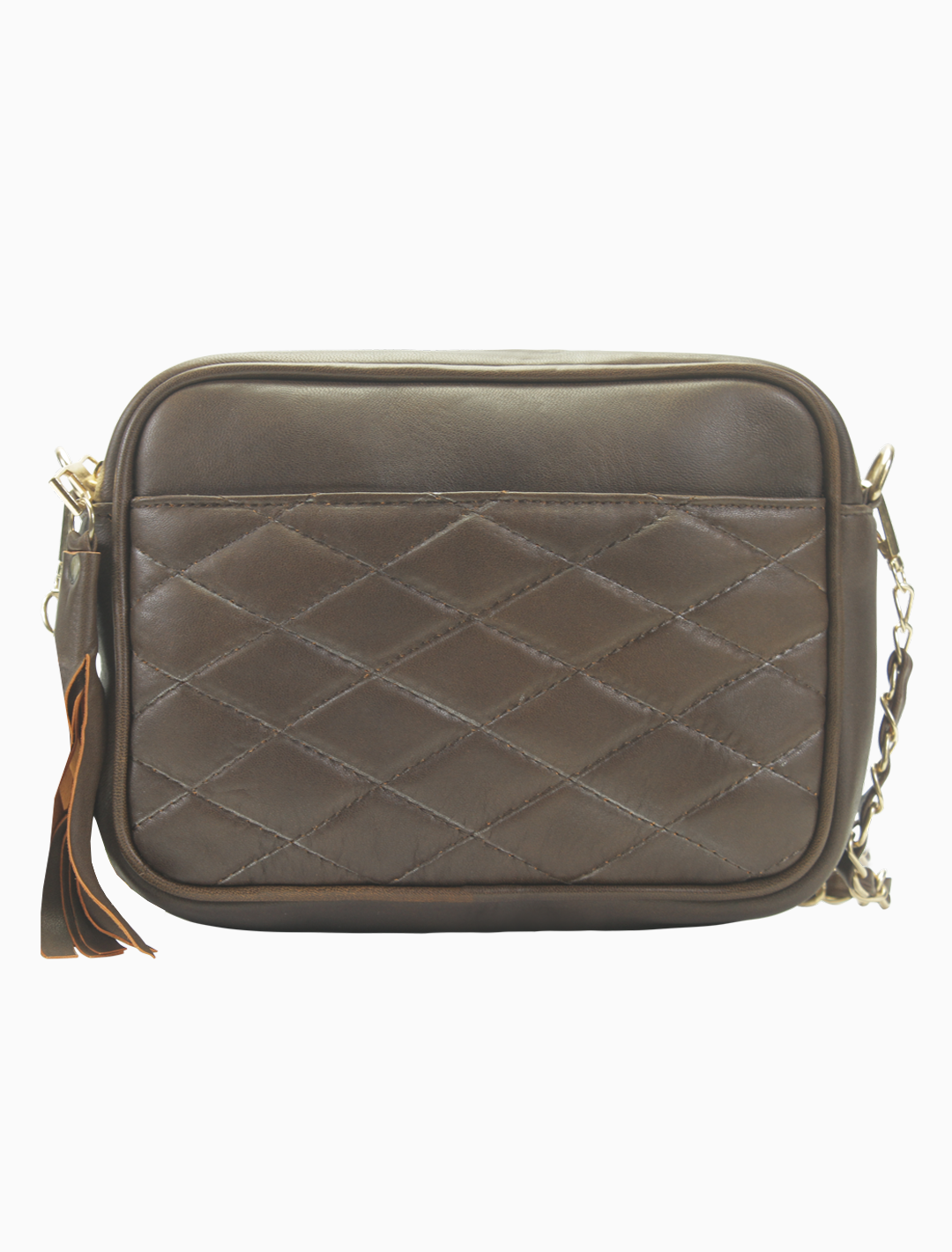 Amelie Quilted Camera Bag — Mocha
