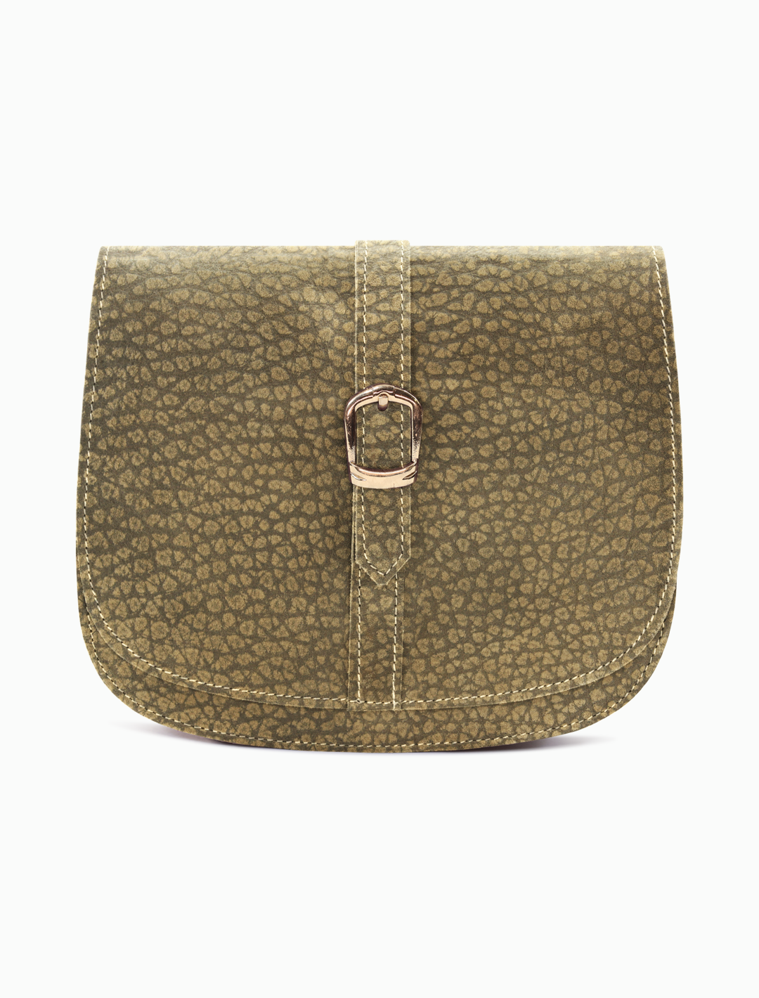 Elara Buckle Saddle Bag — Olive