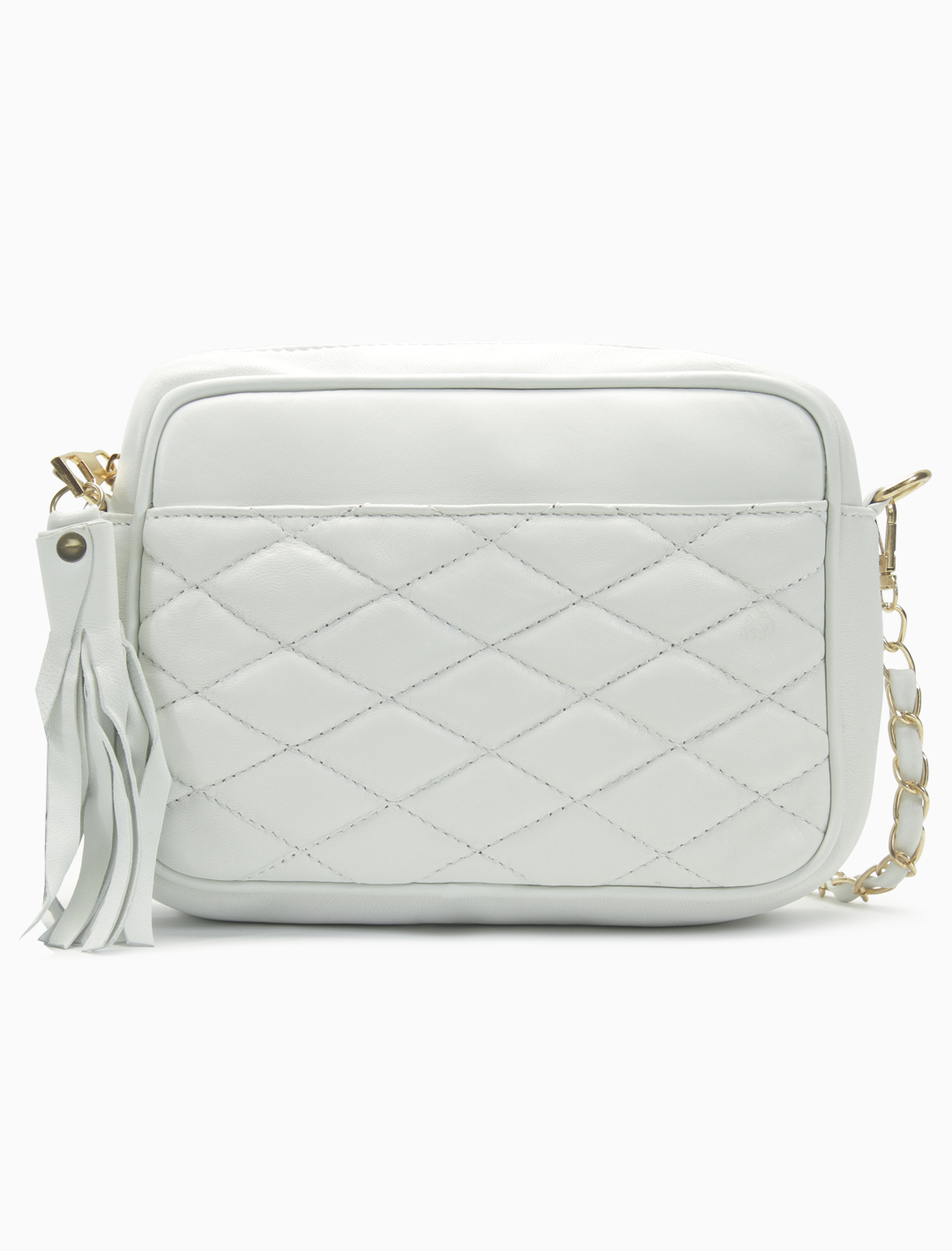 Amelie Quilted Camera Bag — Ivory